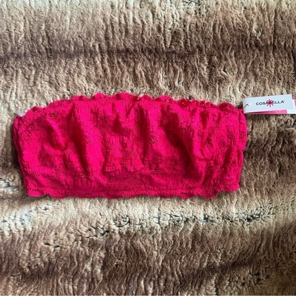 Cosabella Never Say Never Bandeau Bra Flirtie Bright Grenadine - Picture 1 of 5